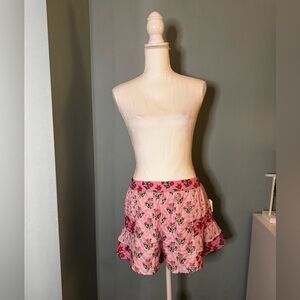 NWT ALTAR’D STATE XL PINK FLORAL Ruffle Women’s Shorts